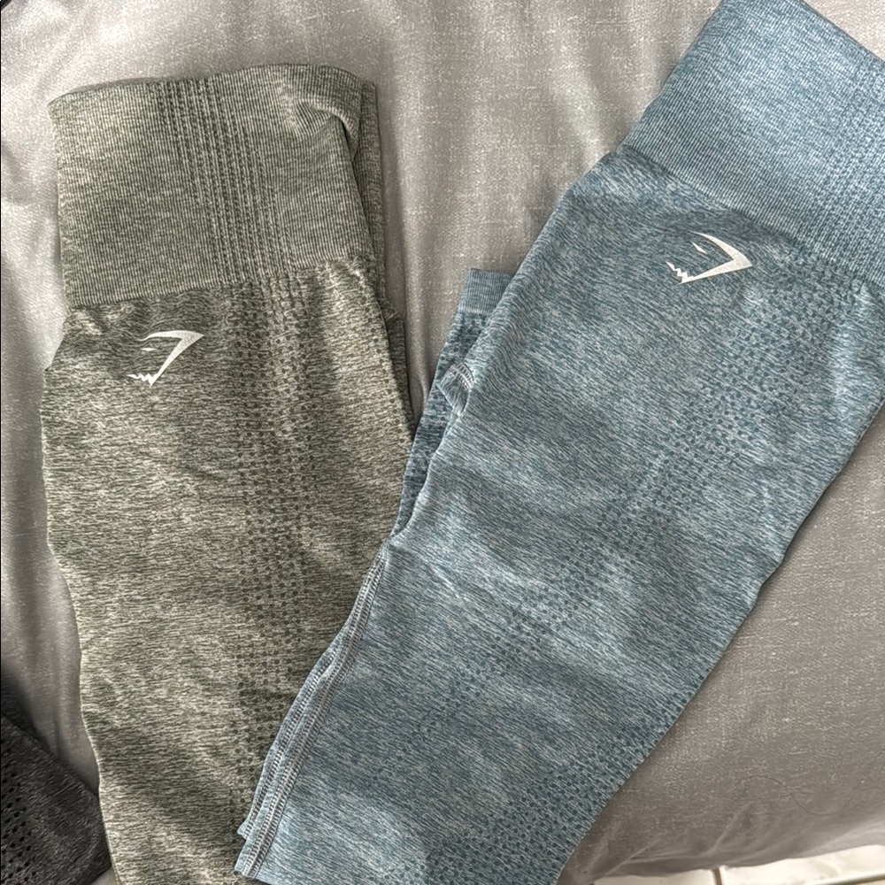 Gymshark Seamless Leggings Duo in Olive and Teal